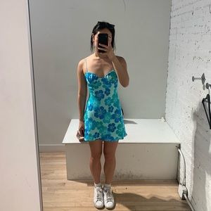 Tropical blue Zara dress